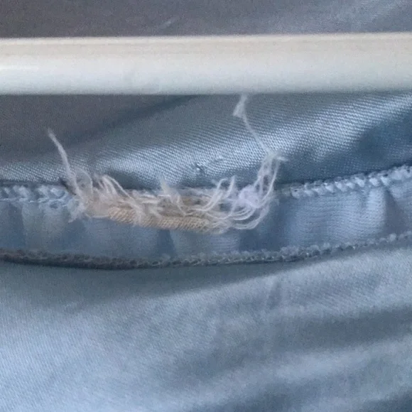 Pastel blue sheer flowy satin edged nightie - Picture 8 of 8